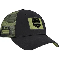 Casquette ajustable authentique Pro Military Appreciation des Los Angeles Kings Fanatics pour hommes, noire