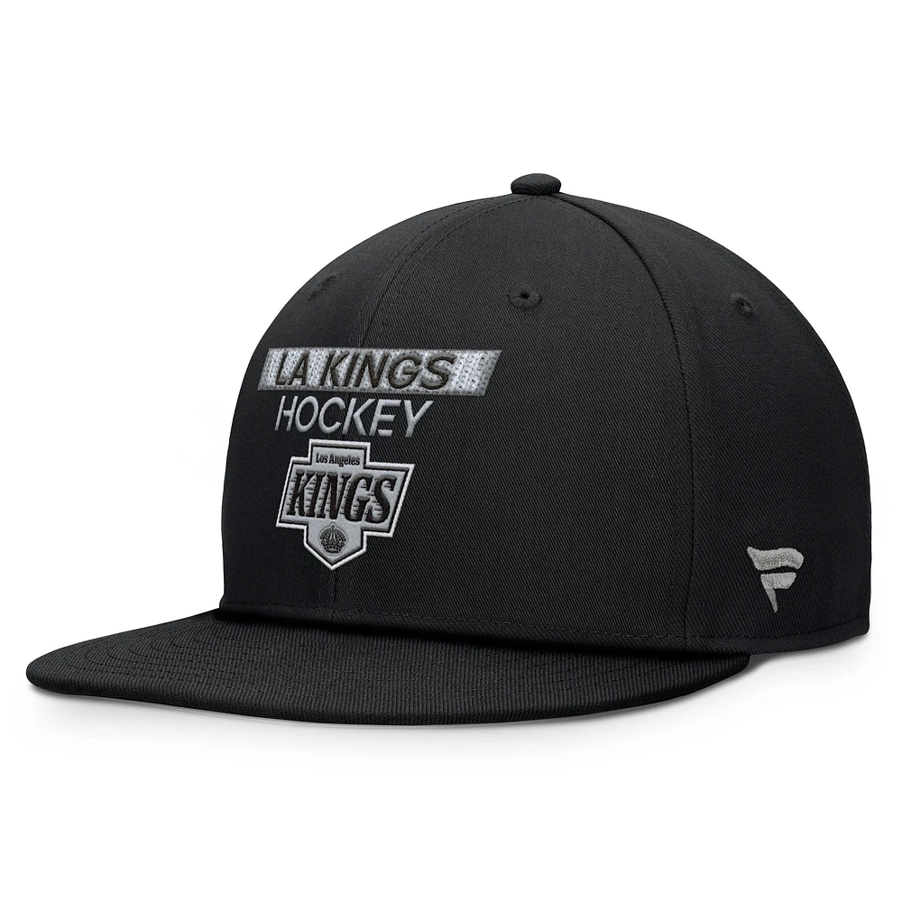 Casquette Snapback authentique Pro Prime des Los Angeles Kings Fanatics pour hommes, noire