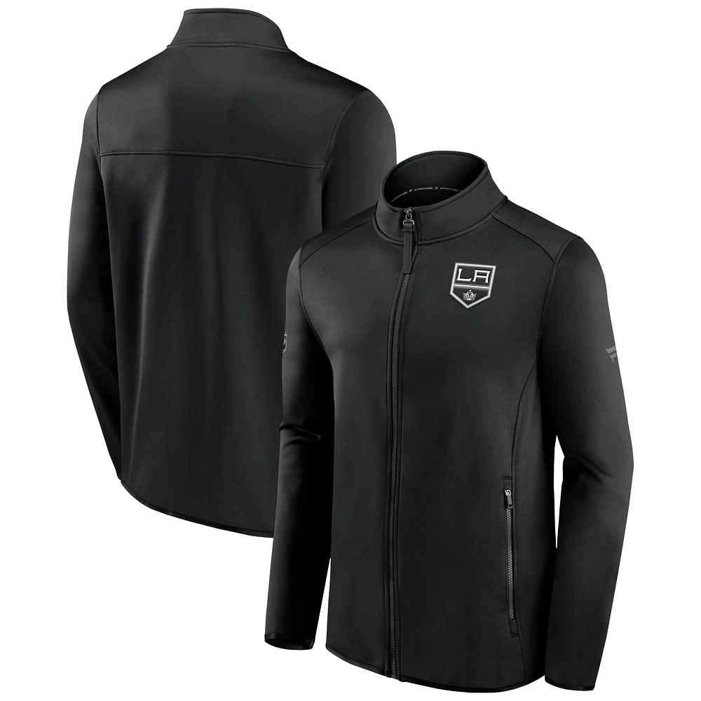 Men's Fanatics Black Los Angeles Kings Authentic Pro Rink Fleece Full-Zip Jacket