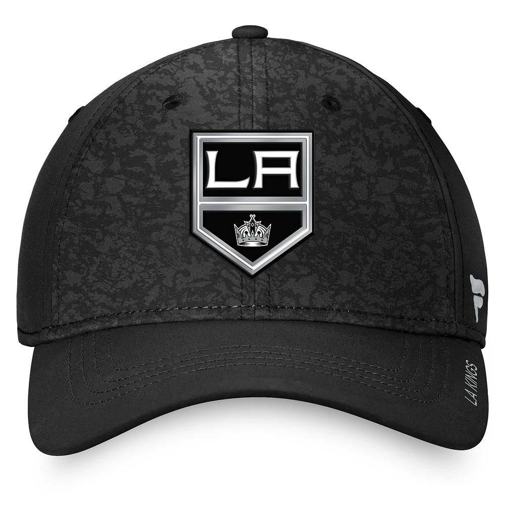 Casquette Fanatics noire authentique Pro Rink Flex des Los Angeles Kings pour homme