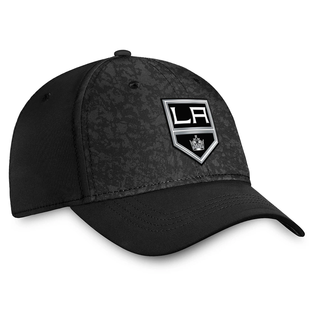 Casquette Fanatics noire authentique Pro Rink Flex des Los Angeles Kings pour homme