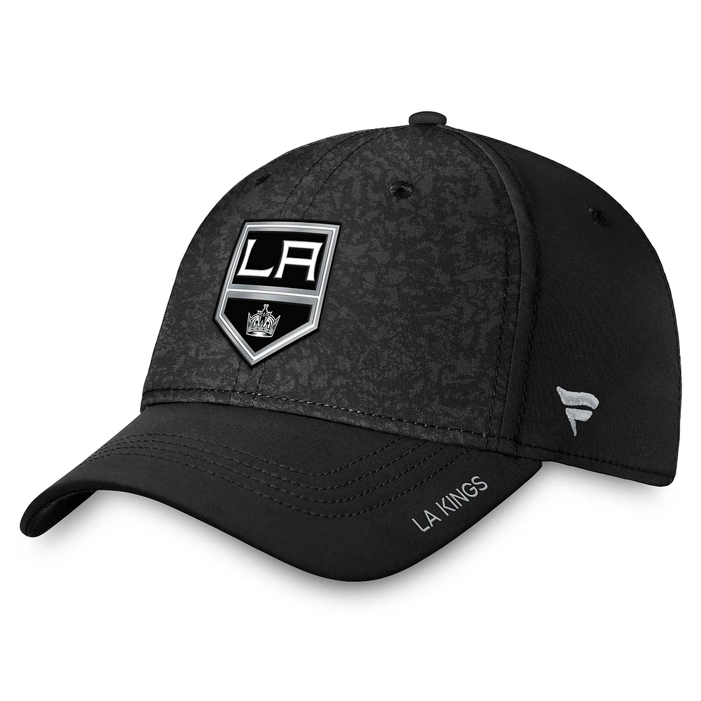 Casquette Fanatics noire authentique Pro Rink Flex des Los Angeles Kings pour homme