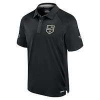 Polo Fanatics noir authentique pour homme des Los Angeles Kings