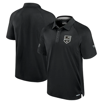 Polo Fanatics noir authentique pour homme des Los Angeles Kings