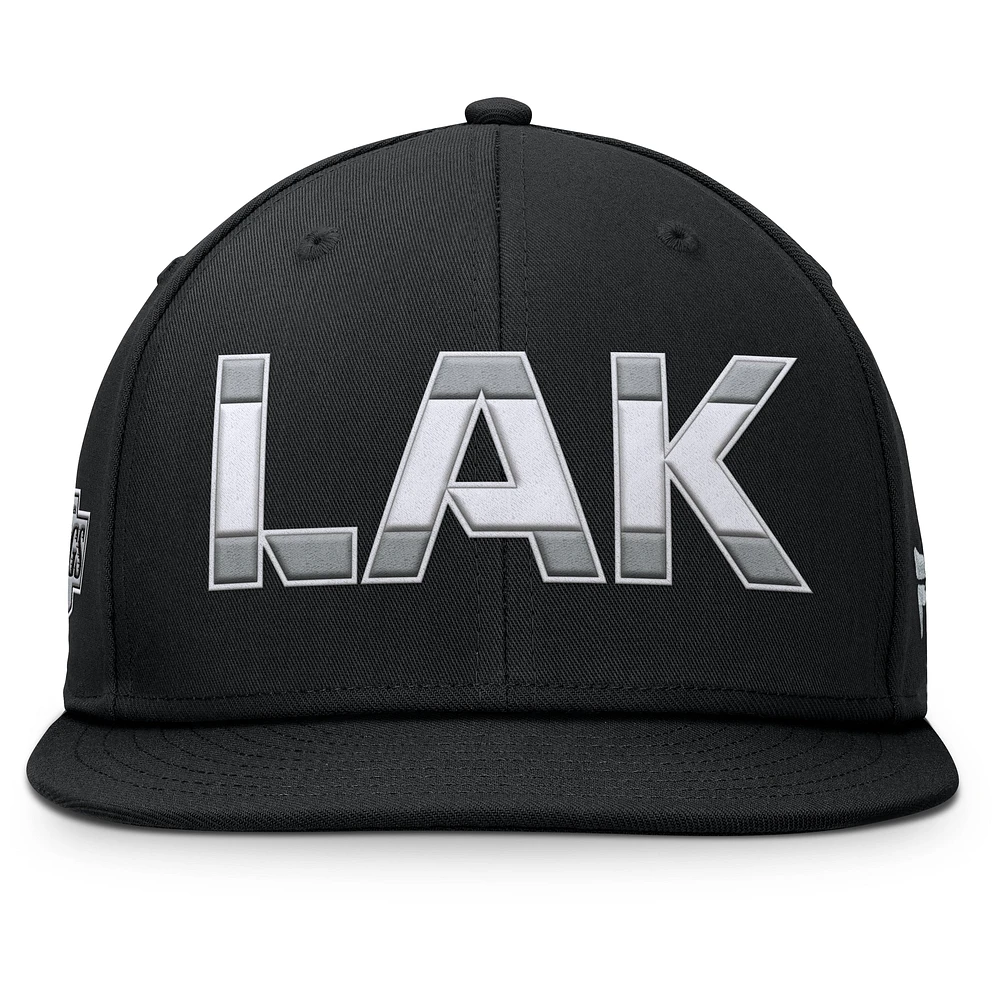 Casquette Snapback authentique Pro Rink des Los Angeles Kings Fanatics pour homme noire