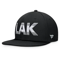 Casquette Snapback authentique Pro Rink des Los Angeles Kings Fanatics pour homme noire