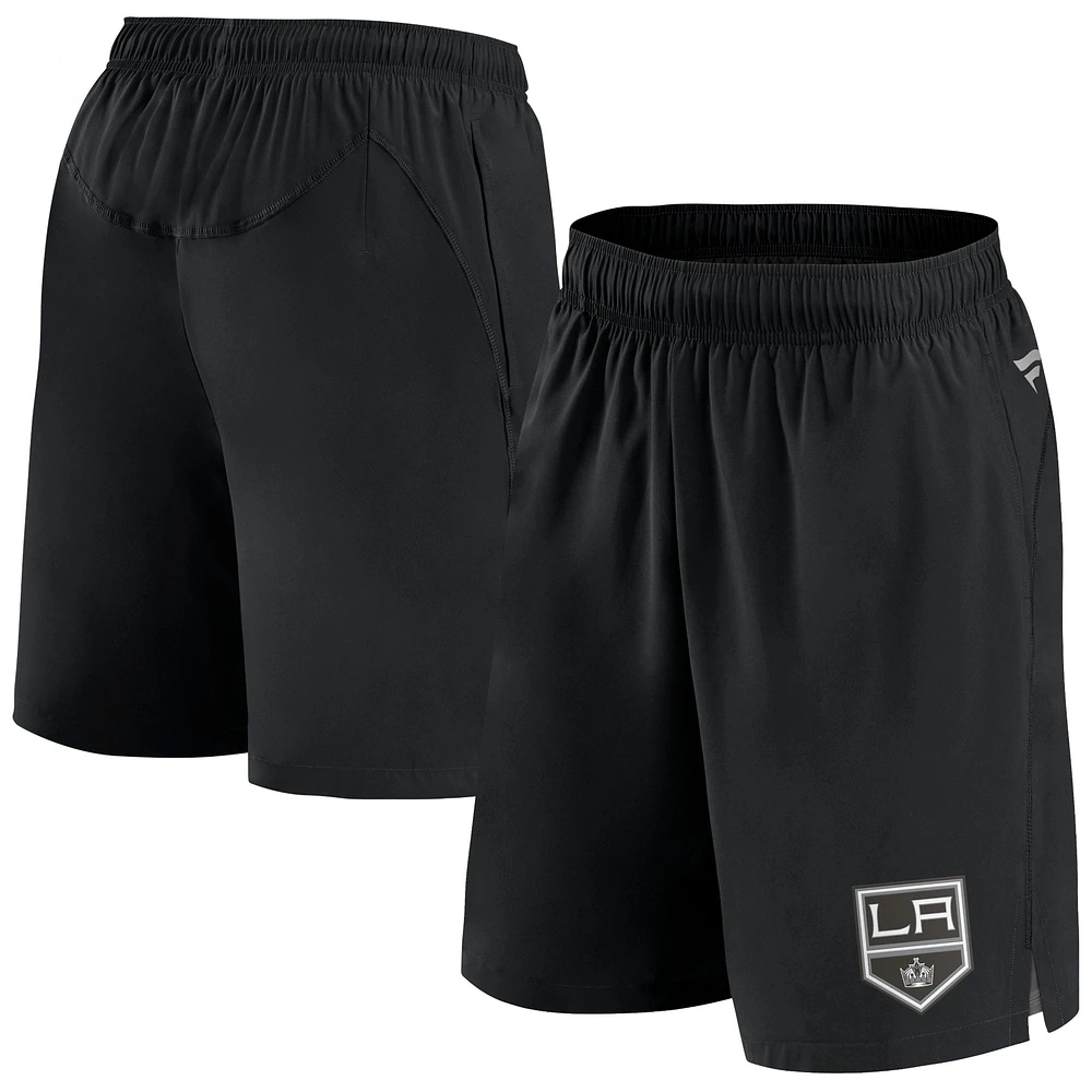 Short authentique Pro Tech Fanatics noir des Kings de Los Angeles pour hommes