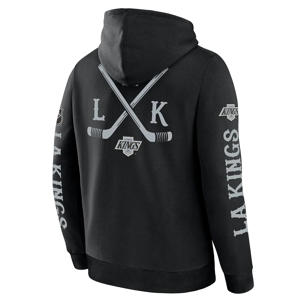 Sweat à capuche en polaire Big City Legacy Los Angeles Kings noir Fanatics pour homme