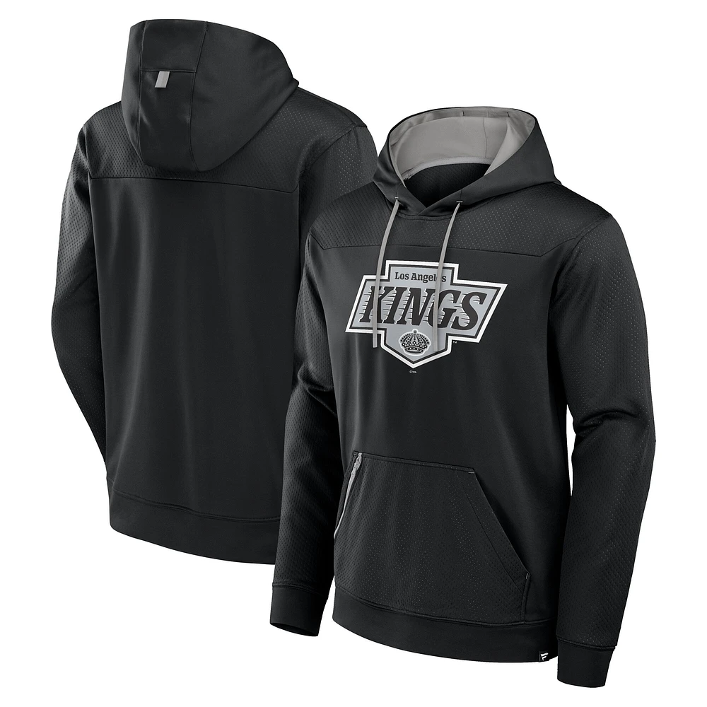 Men's Fanatics  Black Los Angeles Kings Defender Pullover Hoodie