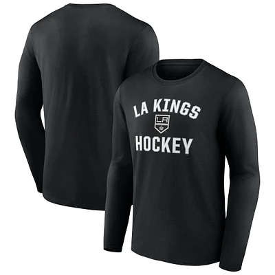 Men's Fanatics Black Los Angeles Kings Victory Arch Logo Long Sleeve T-Shirt