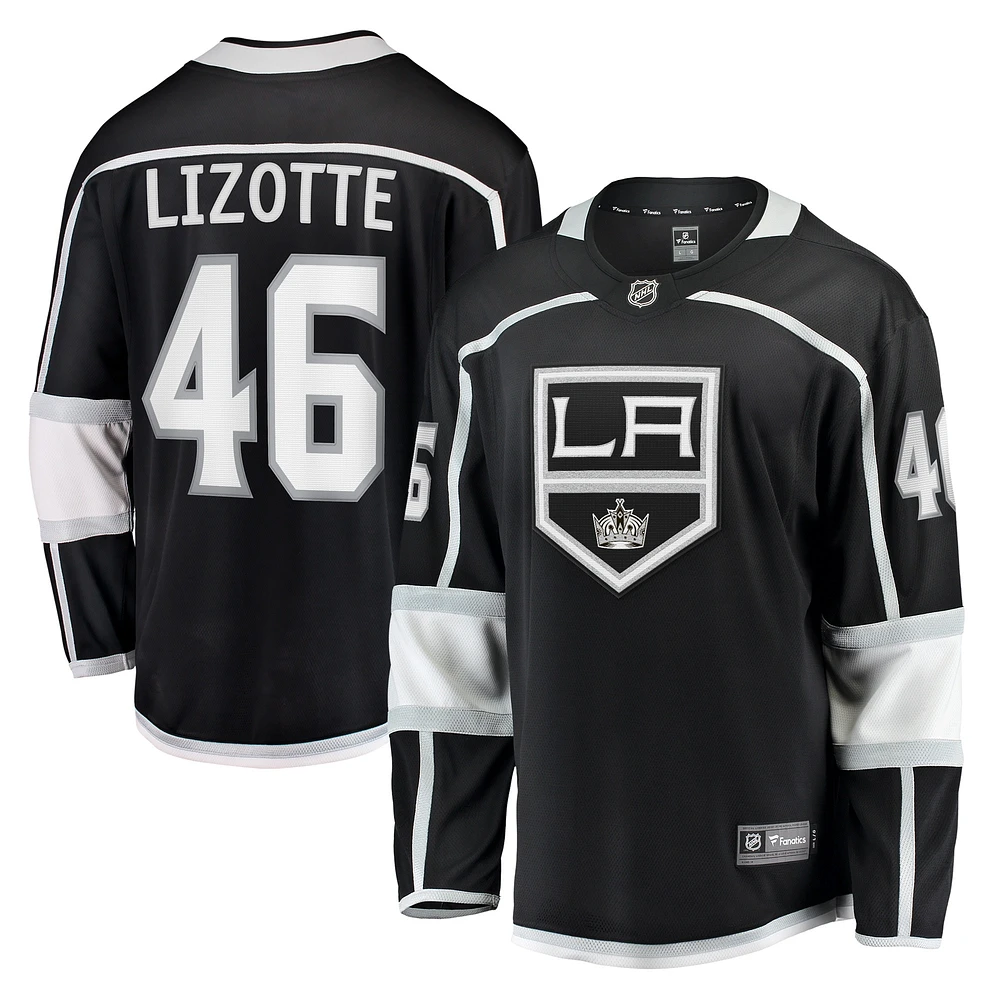 Fanatics pour hommes Blake Lizotte noir Los Angeles Kings Home Breakaway Player Maillot