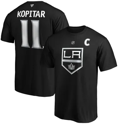 Anze Kopitar Los Angeles Kings Fanatics Branded Authentic Stack Player Name & Number T-Shirt - Black