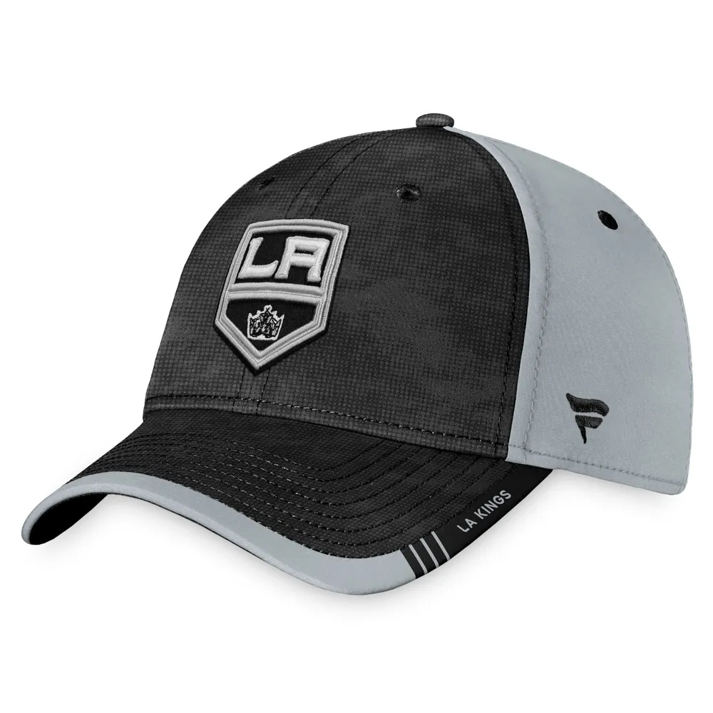 Los Angeles Kings Fanatics Branded Authentic Pro Home Ice Trucker  Adjustable Hat - Gray/Black