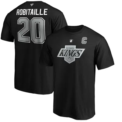 Luc Robitaille Los Angeles Kings Fanatics Branded Authentic Stack Retired Player Name & Number T-Shirt - Black