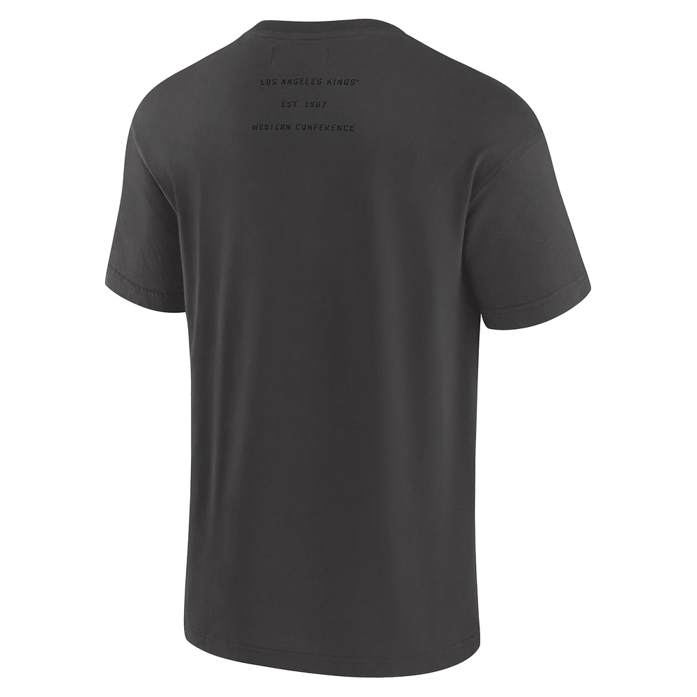 Men's Fanatics Charcoal Los Angeles Kings Elements Weathered Tonal Future Ground T-Shirt