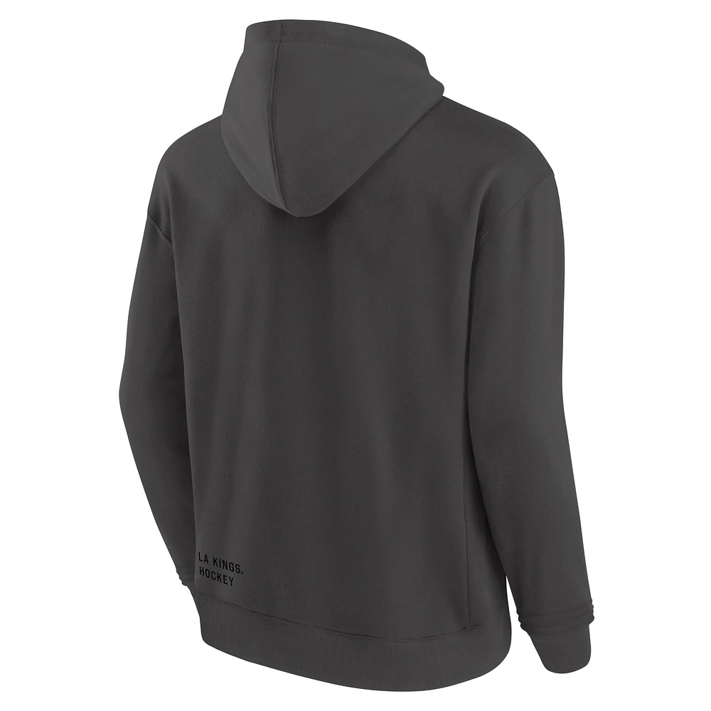 Men's Fanatics Charcoal Los Angeles Kings Future Ground Info Pullover Hoodie