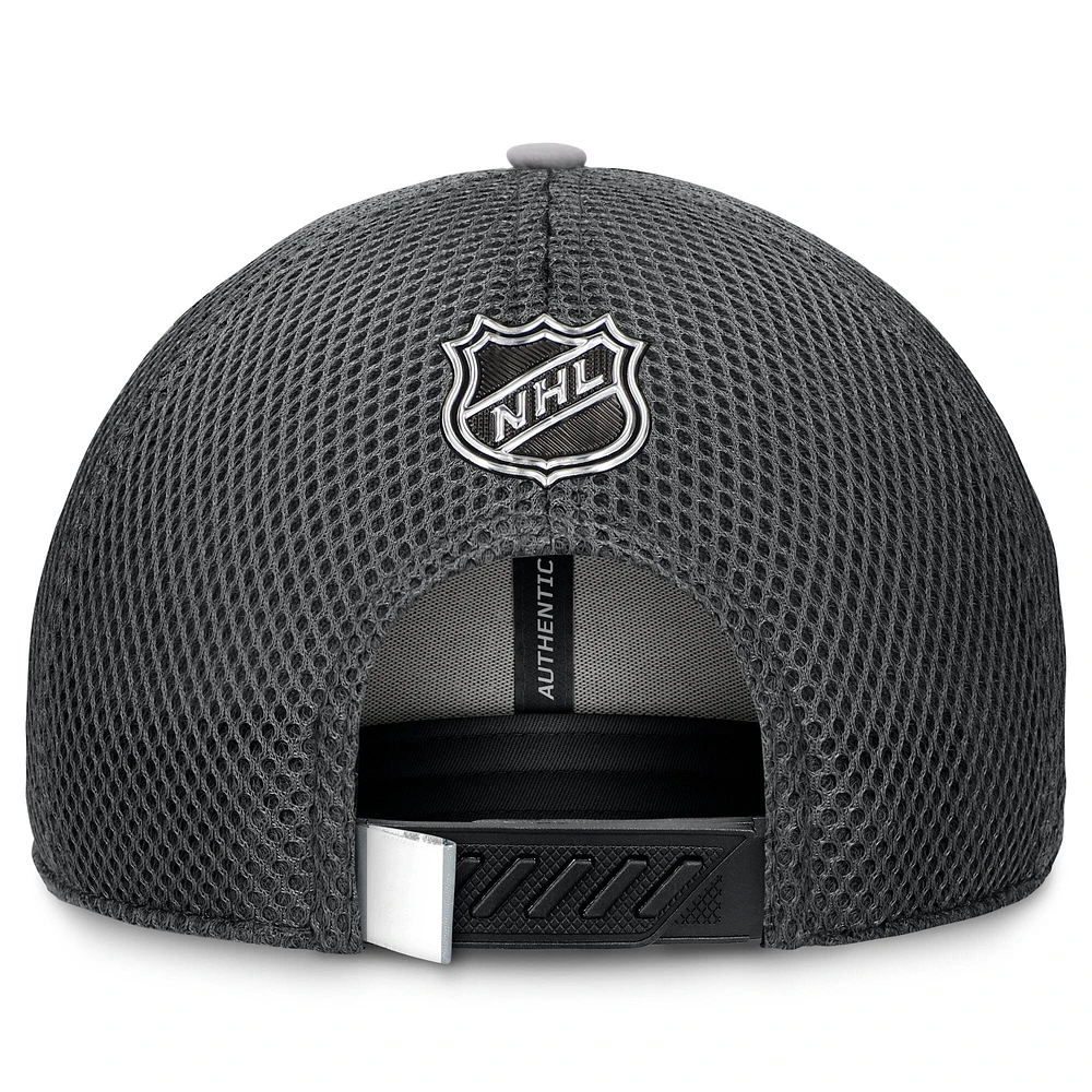 Casquette ajustable Fanatics pour homme Los Angeles Kings Authentic Pro Home Ice Trucker grise