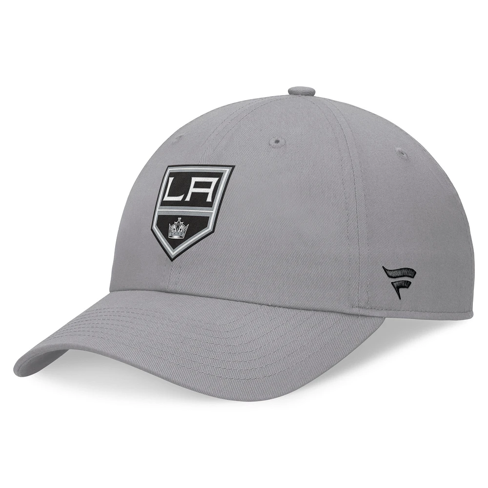 Casquette ajustable gris Los Angeles Kings Extra Time Fanatics pour hommes