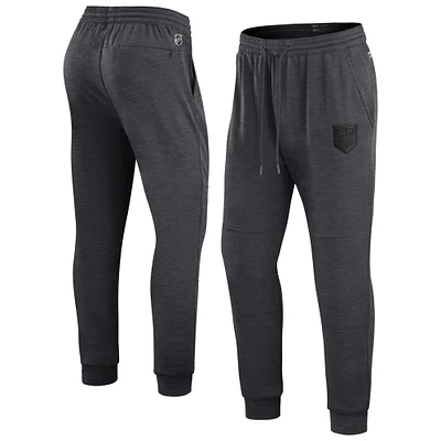 Pantalon de survêtement Authentic Pro Road Jogger Fanatics Heather Charcoal pour hommes des Kings Los Angeles