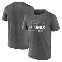 T-shirt Fanatics Heather Charcoal pour homme, propriété des Los Angeles Kings