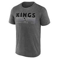 Men's Fanatics Heathered Charcoal Los Angeles Kings Prodigy Performance T-Shirt