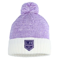 Bonnet en tricot à revers avec pompon pour homme Fanatics Los Angeles Kings Hockey Fights Cancer