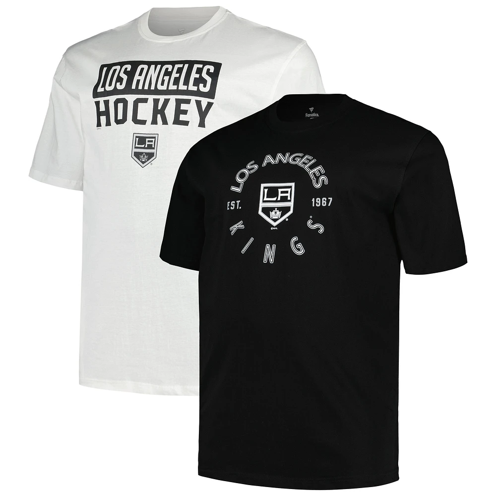 Ensemble de 2 t-shirts Fanatics Los Angeles Kings Big & Tall pour hommes