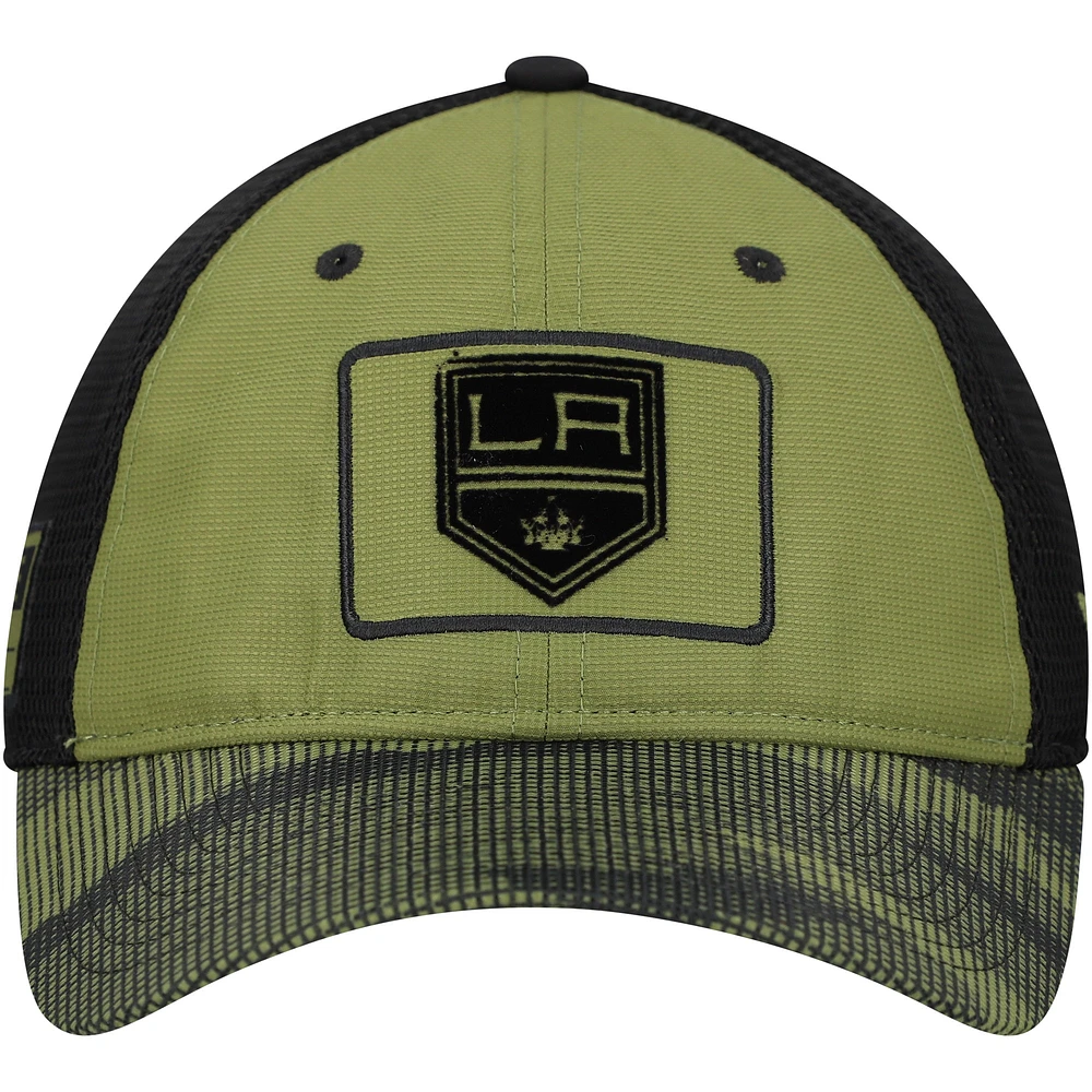 Men's Fanatics  Olive Los Angeles Kings Military Appreciation Trucker Adjustable Hat