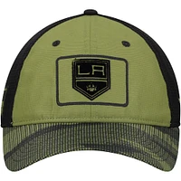 Men's Fanatics  Olive Los Angeles Kings Military Appreciation Trucker Adjustable Hat