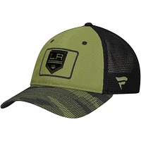 Men's Fanatics  Olive Los Angeles Kings Military Appreciation Trucker Adjustable Hat