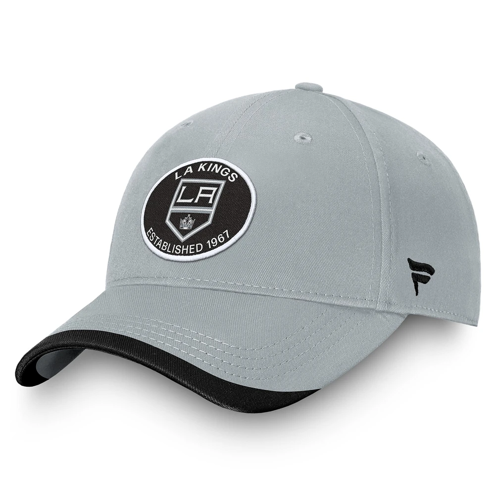 Casquette ajustable Fanatics Silver Los Angeles Kings Fundament pour homme