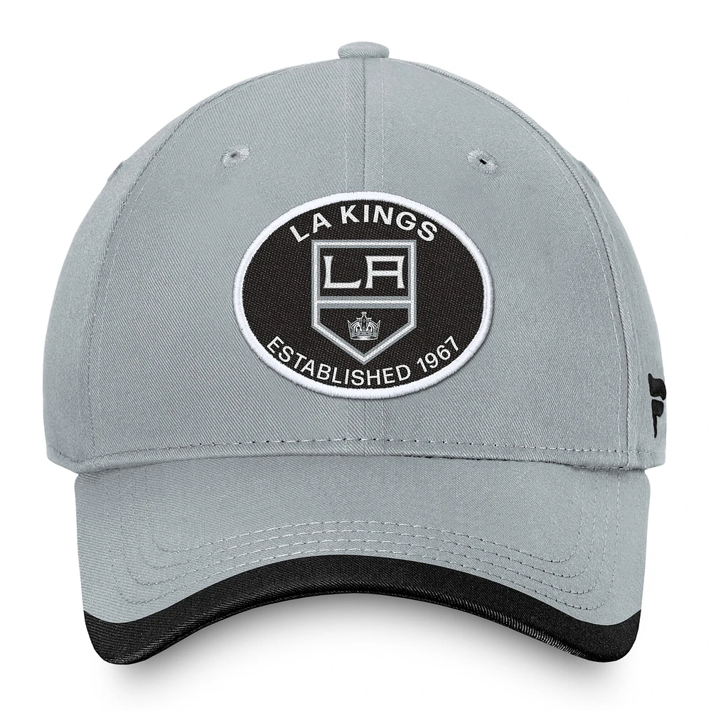 Casquette ajustable Fanatics Silver Los Angeles Kings Fundament pour homme