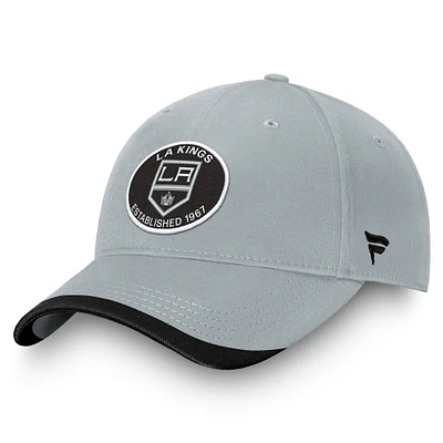 Casquette ajustable Fanatics Silver Los Angeles Kings Fundament pour homme