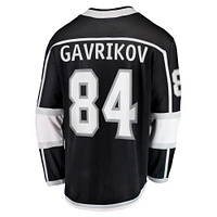 Maillot Breakaway domicile des Kings de Los Angeles Fanatics Vladislav Gavrikov noir pour hommes