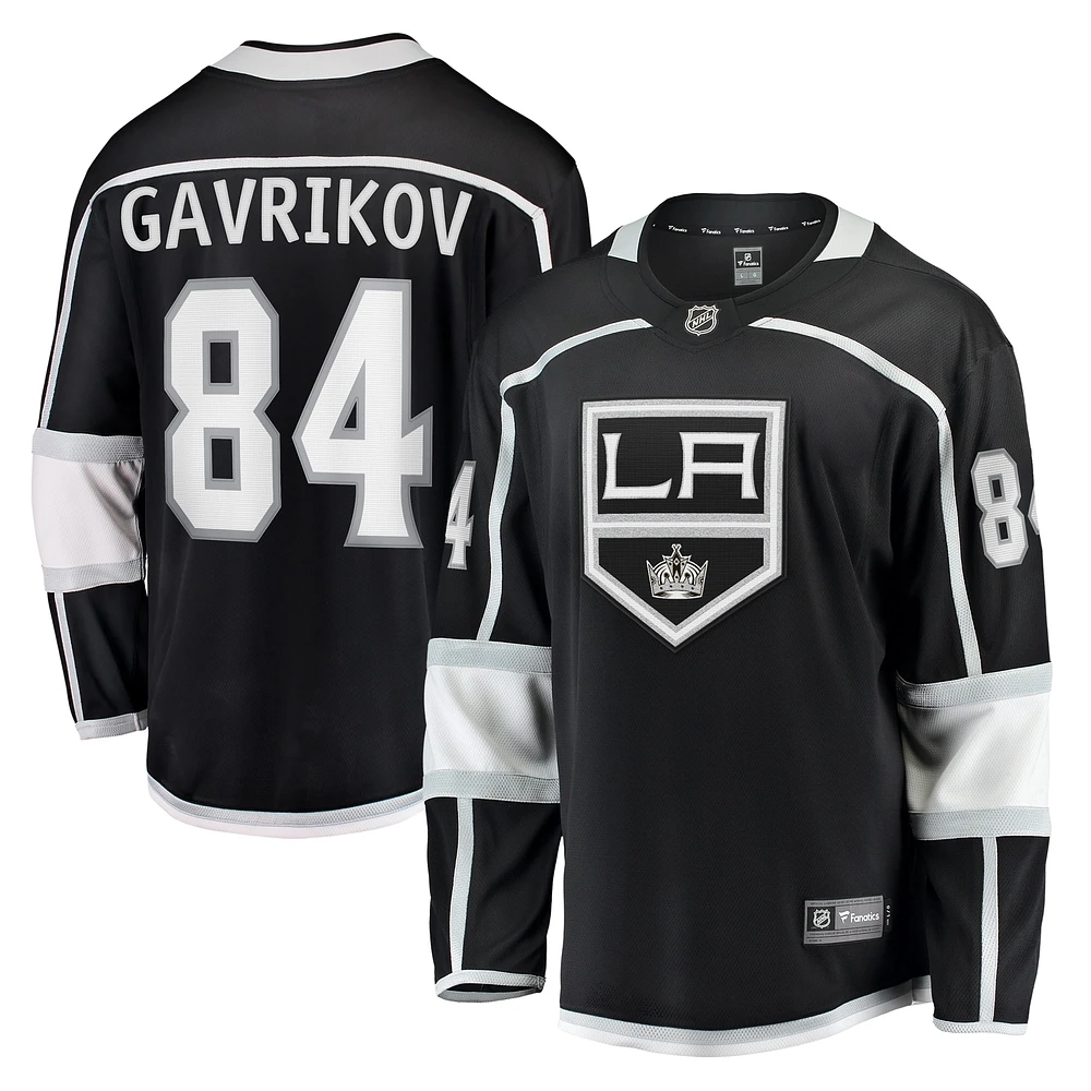 Maillot Breakaway domicile des Kings de Los Angeles Fanatics Vladislav Gavrikov noir pour hommes