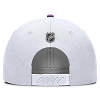 Men's Fanatics White Los Angeles Kings Authentic Pro Hockey Fights Cancer Adjustable Hat