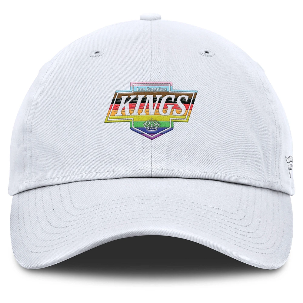 Men's Fanatics White Los Angeles Kings PRIDE Adjustable Hat