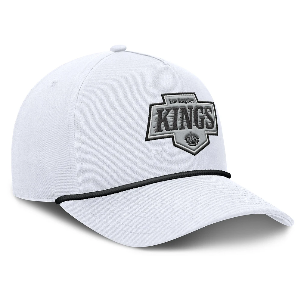 Casquette ajustable en forme de A blanche Los Angeles Kings Fanatics pour homme