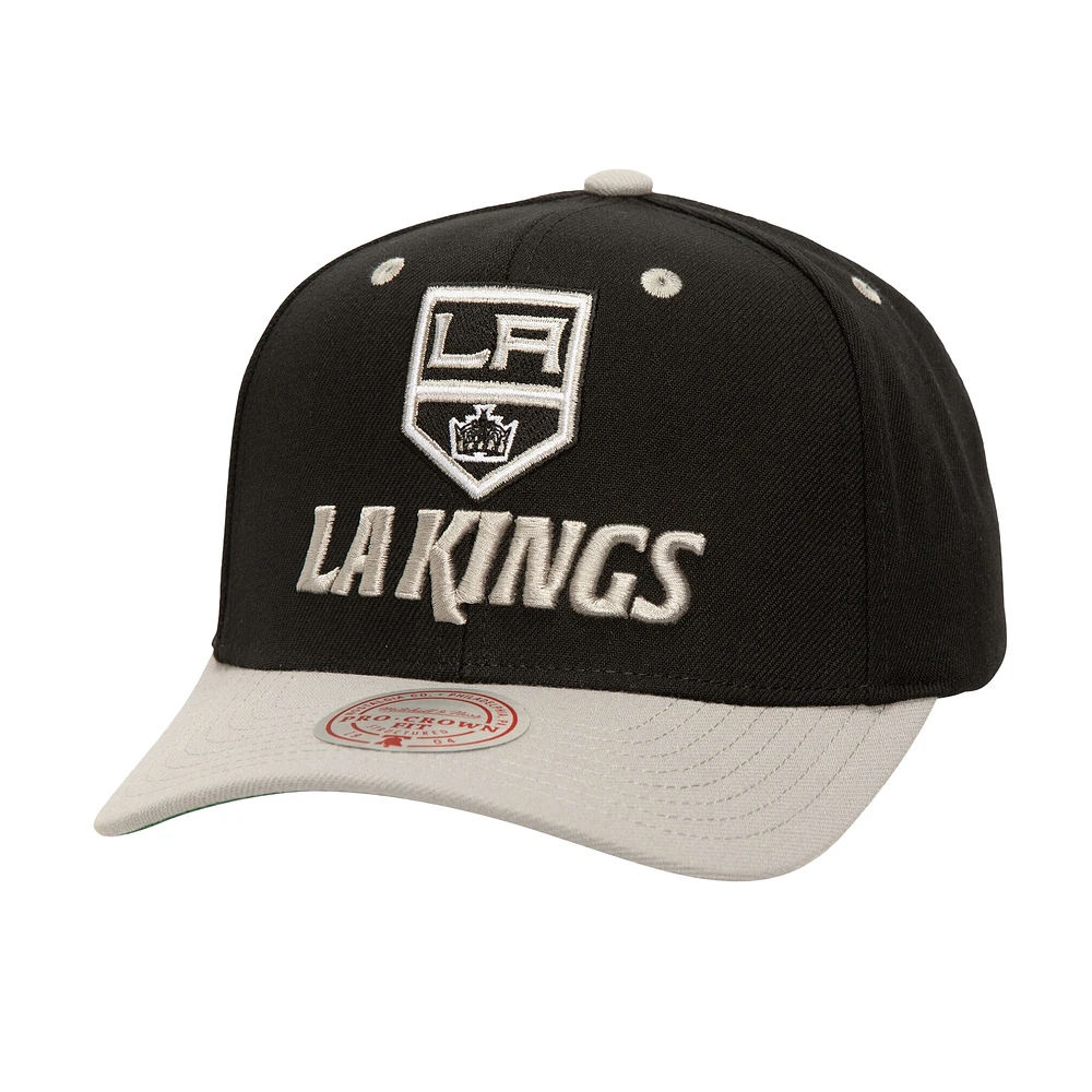 Men's Mitchell & Ness Black Los Angeles Kings All In 2.0 Pro Crown Adjustable Hat