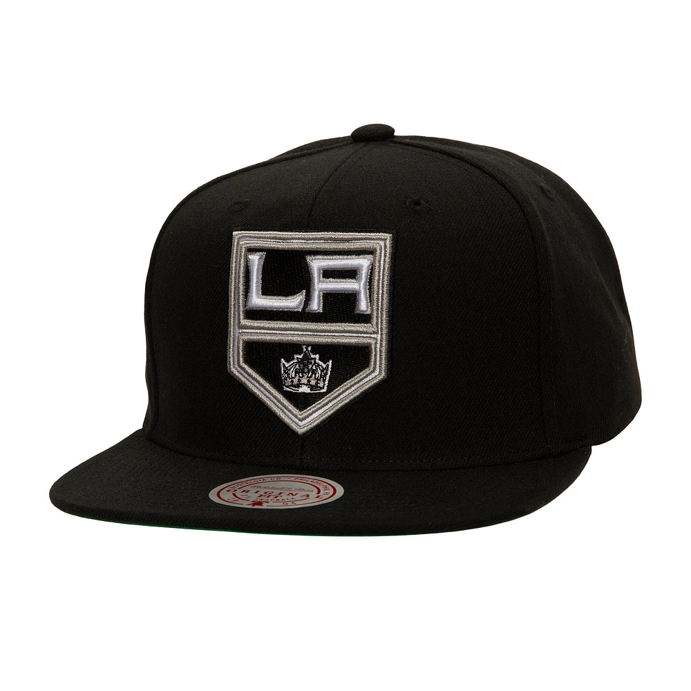 Men's Mitchell & Ness Black Los Angeles Kings Core Top Spot Snapback Hat