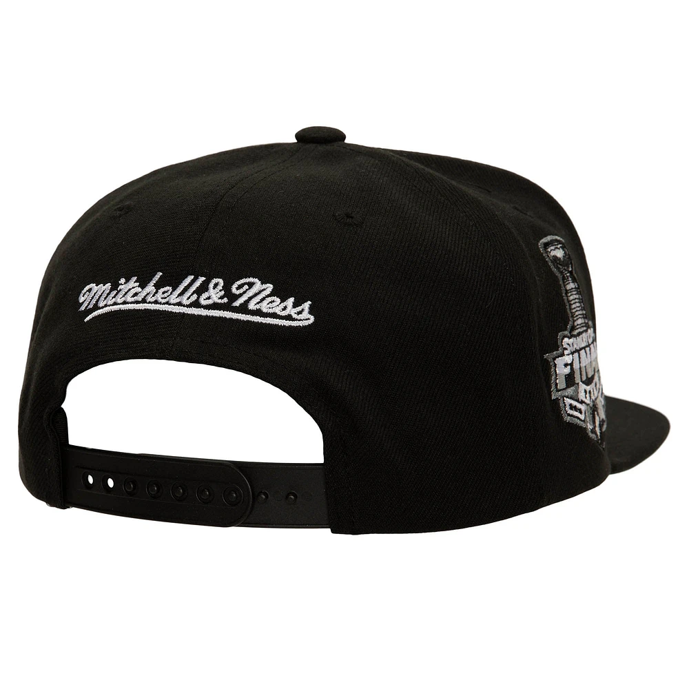 Men's Mitchell & Ness Black Los Angeles Kings Core Top Spot Snapback Hat