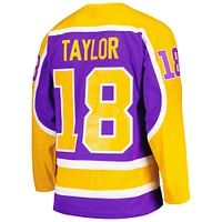 Maillot de joueur la ligne bleue Mitchell & Ness Dave Taylor violet des Kings Los Angeles 1980/81 pour hommes