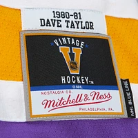 Maillot de joueur la ligne bleue Mitchell & Ness Dave Taylor violet des Kings Los Angeles 1980/81 pour hommes