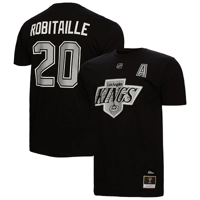 Men's Mitchell & Ness Luc Robitaille Black Los Angeles Kings  Name Number T-Shirt