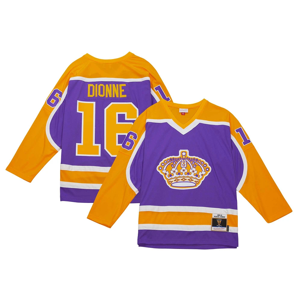 Maillot de joueur la ligne bleue des Kings Los Angeles 1980/81 violet Mitchell & Ness Marcel Dionne pour hommes