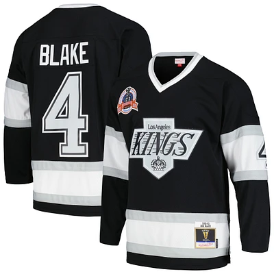 Maillot de joueur la ligne bleue Mitchell & Ness Rob Blake noir des Kings Los Angeles 1992/93 pour hommes