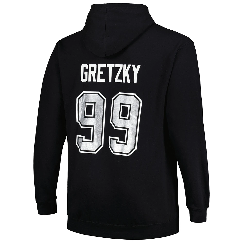 Men's Mitchell & Ness Wayne Gretzky Black Los Angeles Kings Name Number Pullover Hoodie