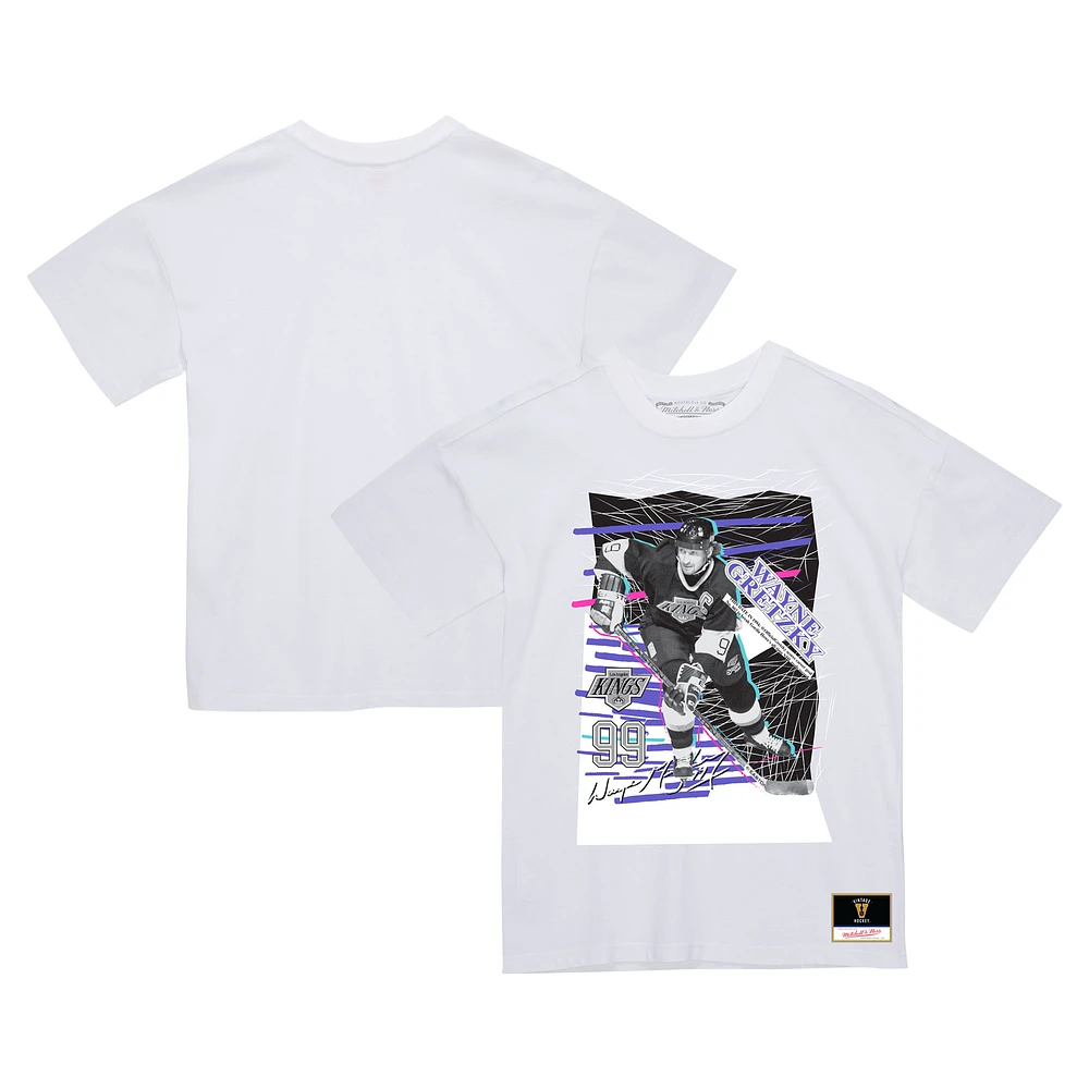 T-shirt blanc Mitchell & Ness Wayne Gretzky des Kings de Los Angeles pour hommes