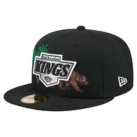Casquette ajustée New Era 59FIFTY noire pour homme, Los Angeles Kings State Stitch