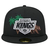 Casquette ajustée New Era 59FIFTY noire pour homme, Los Angeles Kings State Stitch